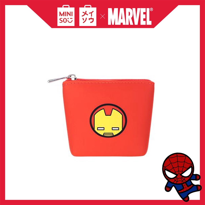 MINISO MARVEL Coin Purse dompet wallet kecil Spider man 