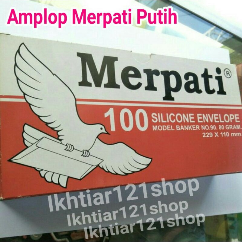 

1 Pack Amplop Merpati Putih No.90 Perpack isi 100 Pcs
