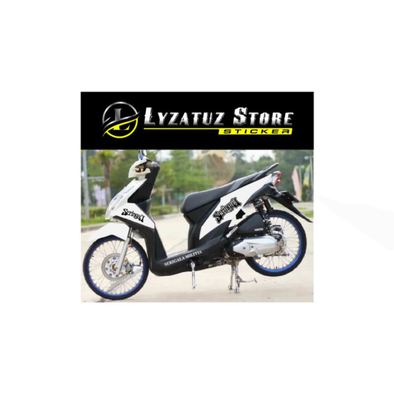 STIKER CUTTING MOTOR BEAT SERINGAI TAHUN 2016 (BISA CUSTOM UNTUK BEAT TAHUN 2016/2021)