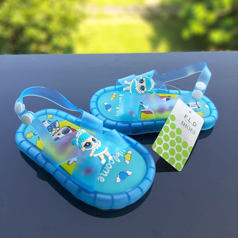 YJD2055 Sandal Jelly Anak Perempuan, Sandal Anak Import Umur 1 2 3 4 5 tahun - Sandal LED