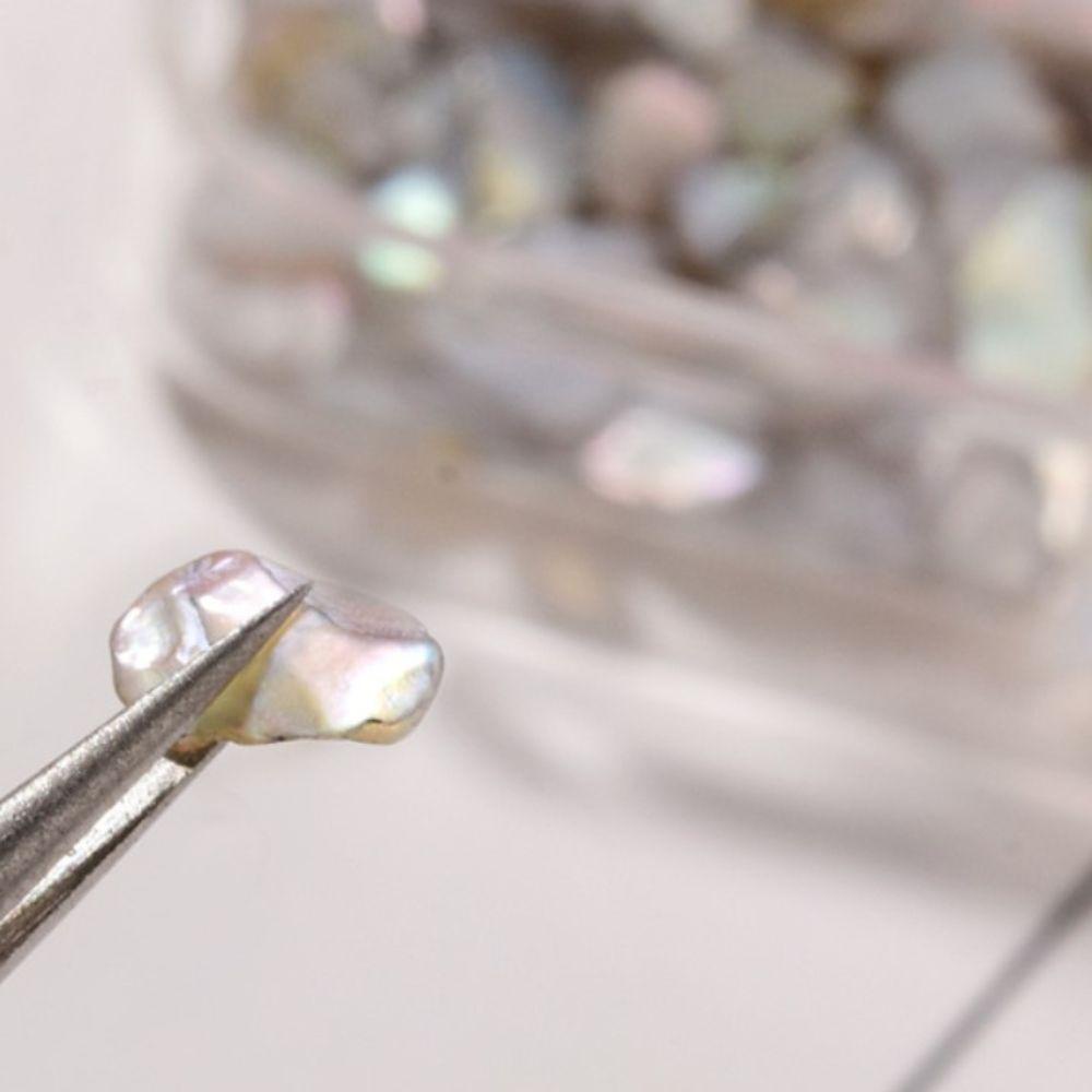 Mxbeauty Nail Art Charms Aurora Shiny Manicuring Perhiasan Salon Kuku Shell Slice Abalone Flake Hiasan Kuku