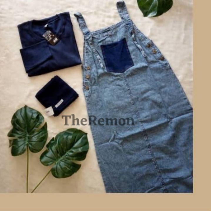 Banyak Dipakai.. PROMO OVERAL JEANS FIT XL & XXL/OVERAL JEANS BIG POCKET JANETA/OVERALL ROK KODOK JE