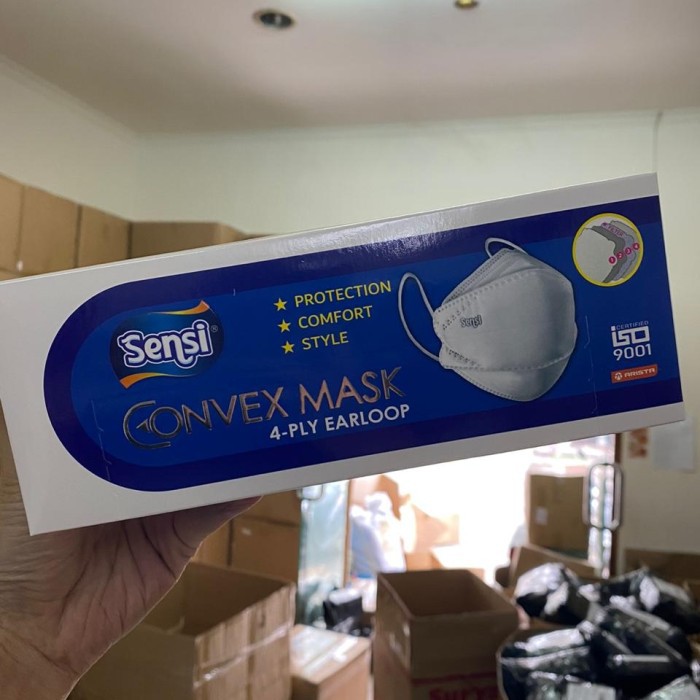 MASKER SENSI CONVEX MASK 4PLY 4D KF94 EARLOOP ISI 20 PCS