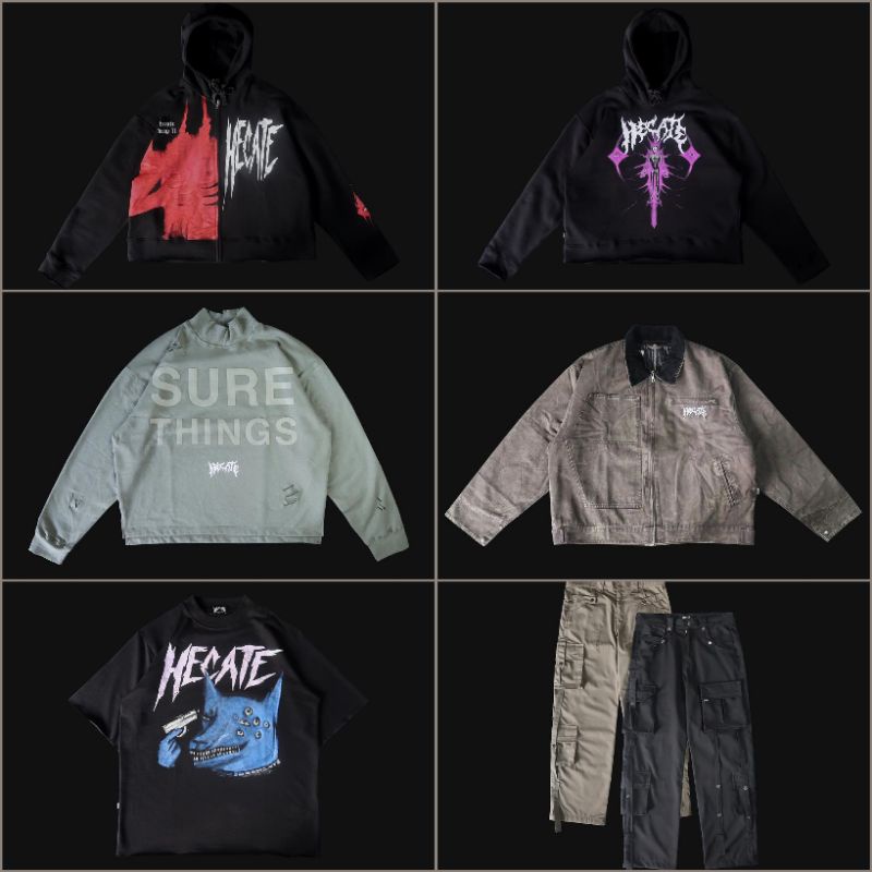 HECATES DROP 11 Paint Zip Hoodie / Radiance Hoodie / Mildew / Soil Work Jacket / C Wolf / Cargo Bag