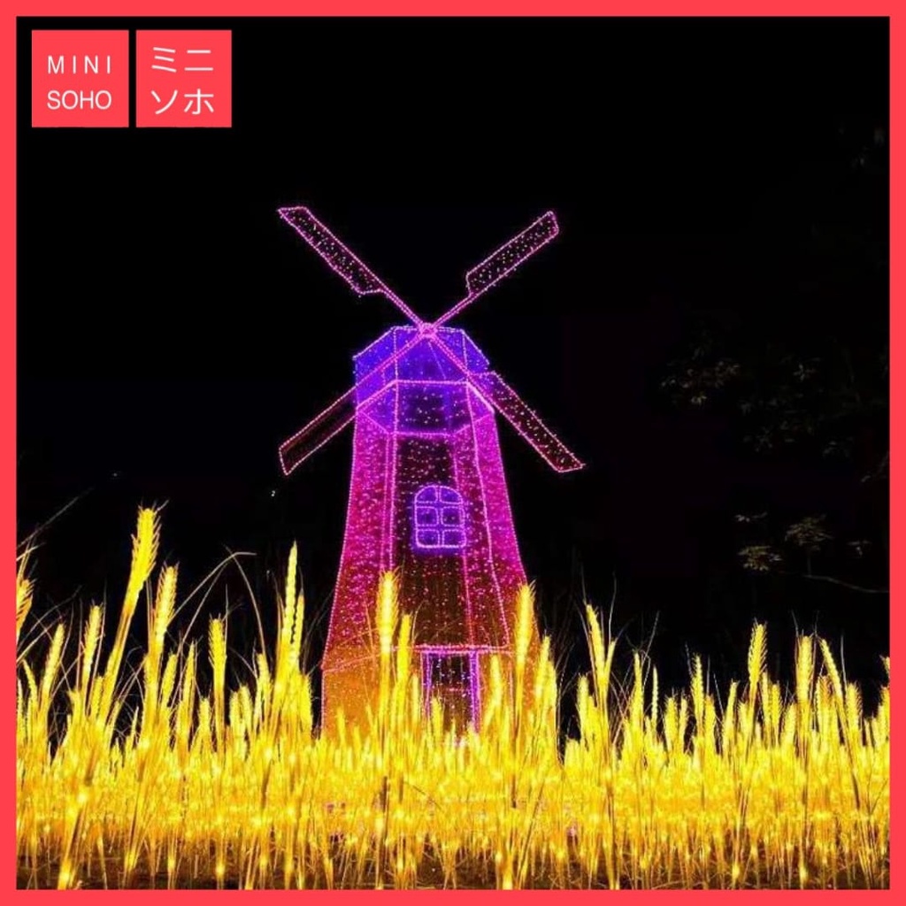 Lampu Hias LED Padi Beras Gandum Tancap Standing Dekorasi Outdoor / Indoor Taman Wheat Rice Kuning