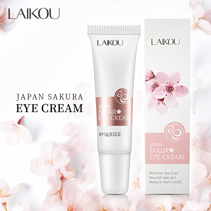 LAIKOU Serum Sakura Pembersih Pemutih Krim Toner Penghilang Kerutan Mata Sunscreen SPF50