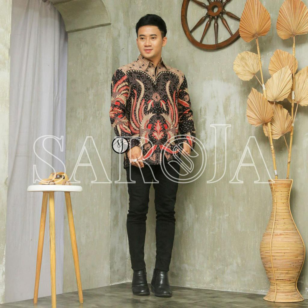 SAROJA | Couple Tunik Keluarga Manuk Kembar | Couple Tunik Batik | Couple Tunik Pasangan | Couple Tunik Ibu Anak Perempuan | Dress Lengan Panjang