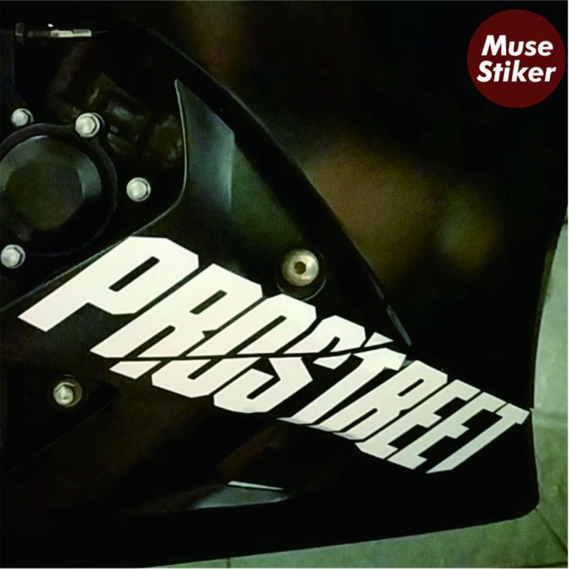 STIKER CUTTING PROSTREET MOTOR HELM MOBIL LOGO SPONSOR TERBARU KEREN MURAH HOLOGRAM SATU WARNA COD