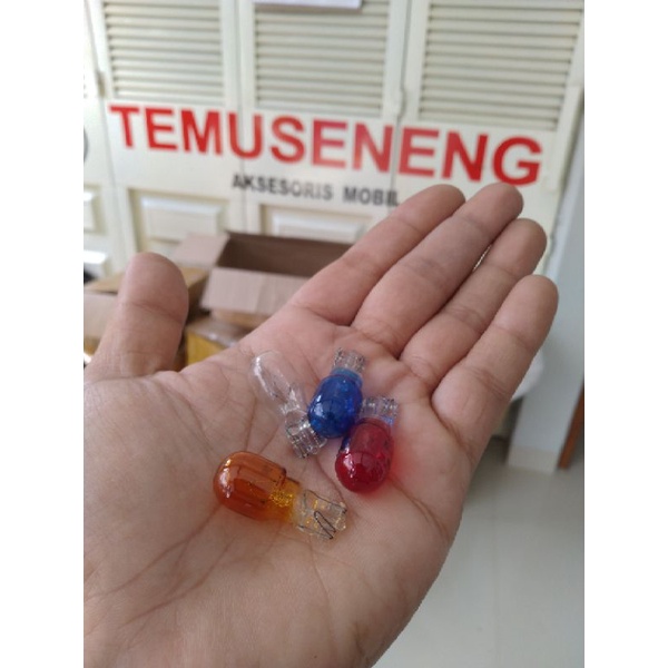 Lampu Bohlam T10 T13 Bohlam Tancap Warna Sen Sein Kota Mobil Motor 10Watt 12V 10W Model Tancep