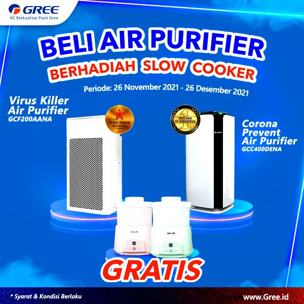 Gree Air Purifier GCF200AANA Anti Bacteria - Ionizer Virus Killer