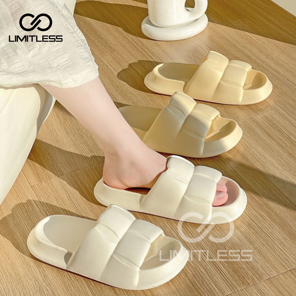 Sandal Slop Cewek Dewasa Comfortable Sendal Wanita Slip On Rumahan Korean Style Sandal Wanita Terbaru Kekinian