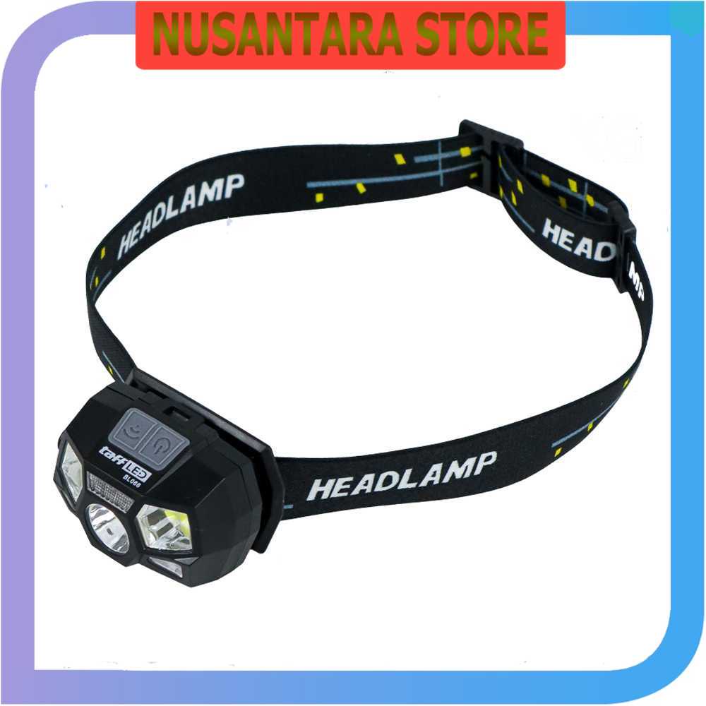 NS - TaffLED Headlamp Rechargeable USB Motion XPE+COB 10000 Lumens BL066 - NUSANTARA STORE