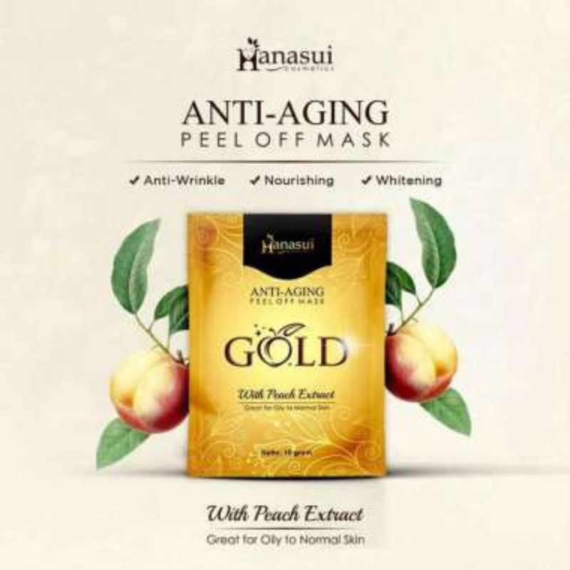 HANASUI Naturgo Peel Off Mask Sachet 10g |Black|Gold