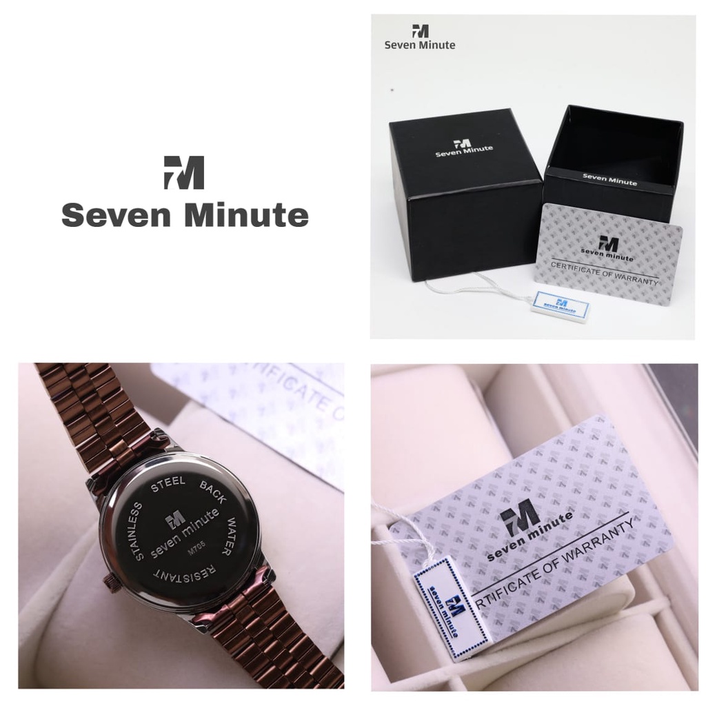 Jam Tangan Wanita Seven Minute L9951S Tali Rantai Tanggal Aktif Free Box Exlcusive &amp; Baterai