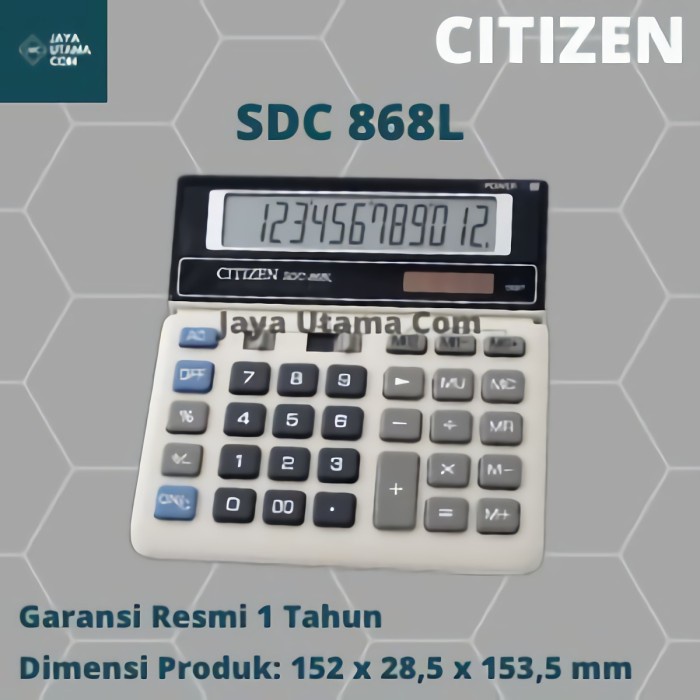 

CODE758 CALCULATOR CITIZEN SDC 868L ORIGINAL