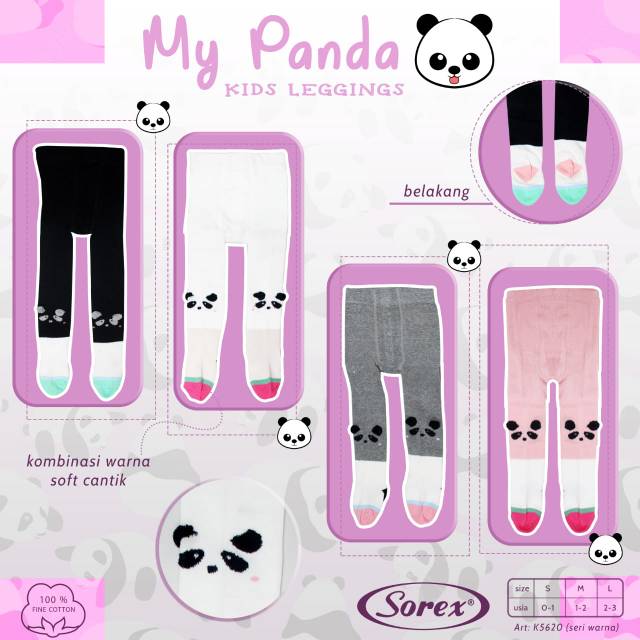 Lejing bayi motif panda Sorex K5620 / K 5620