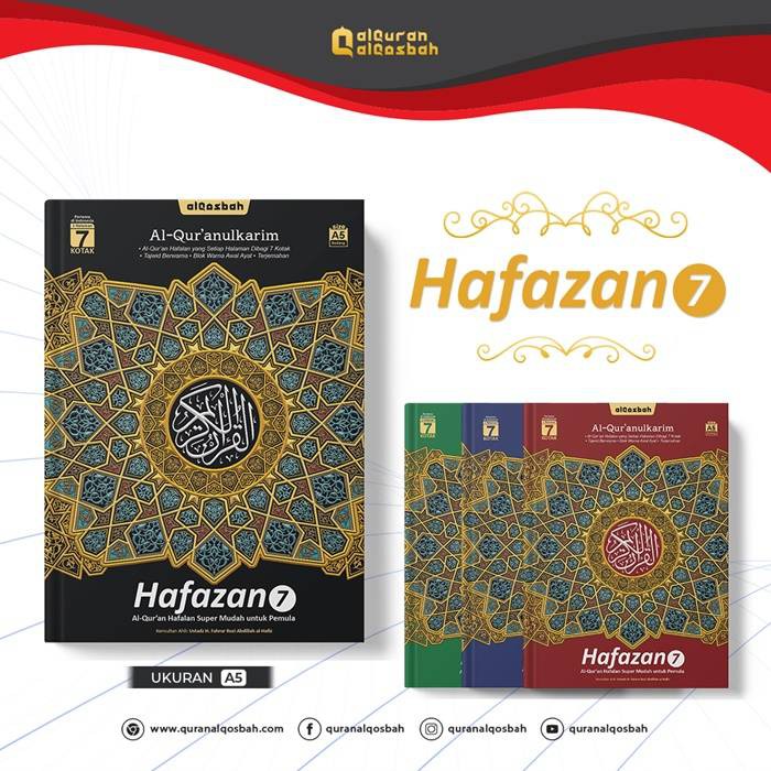 Al Qosbah AlQuran Hafazan7 A5 Hard Cover
