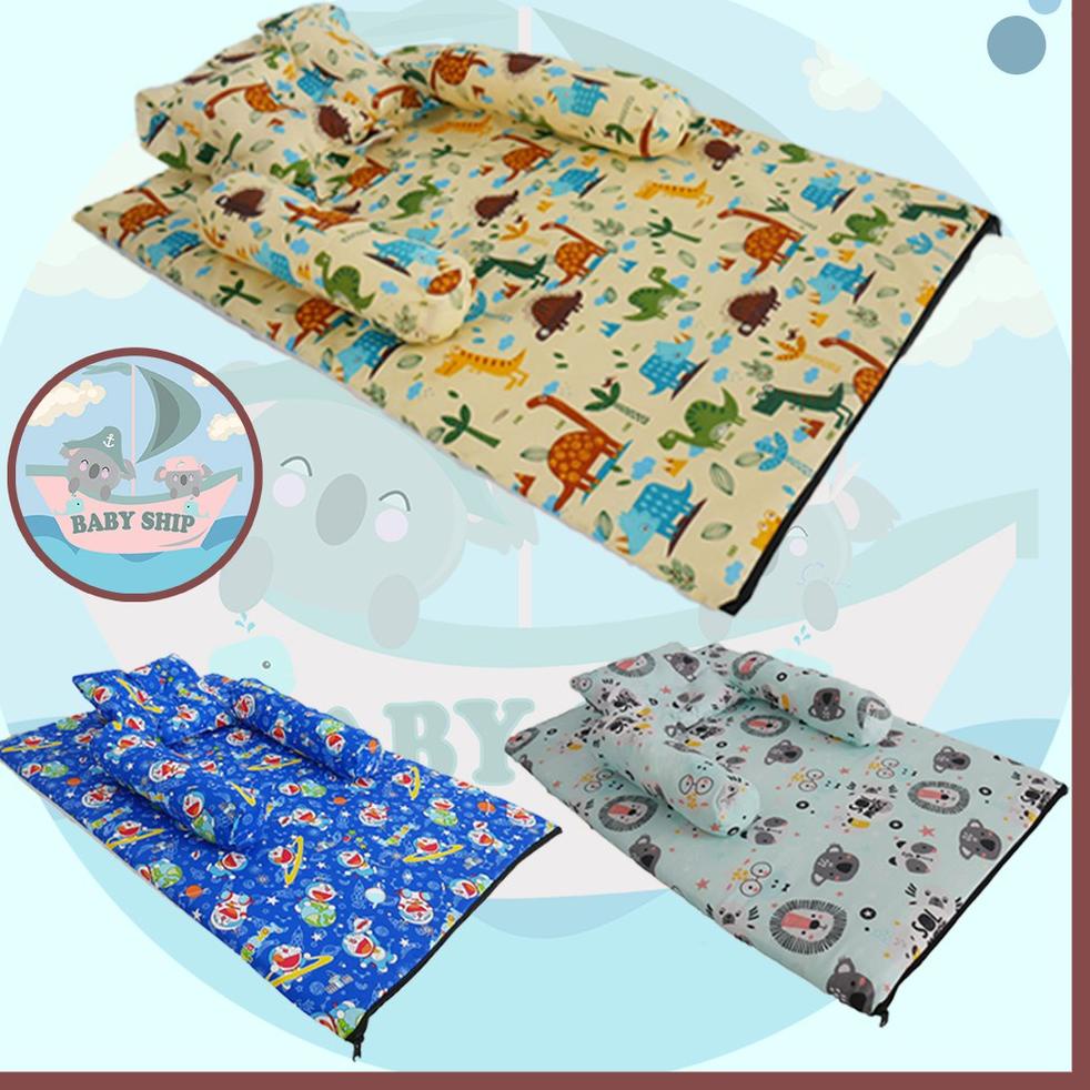 [PRG. 928137] Matras Kasur Bayi  Jumbo / Set Bantal Guling Bayi Free Tas Mika [ Merk BabyShip ]