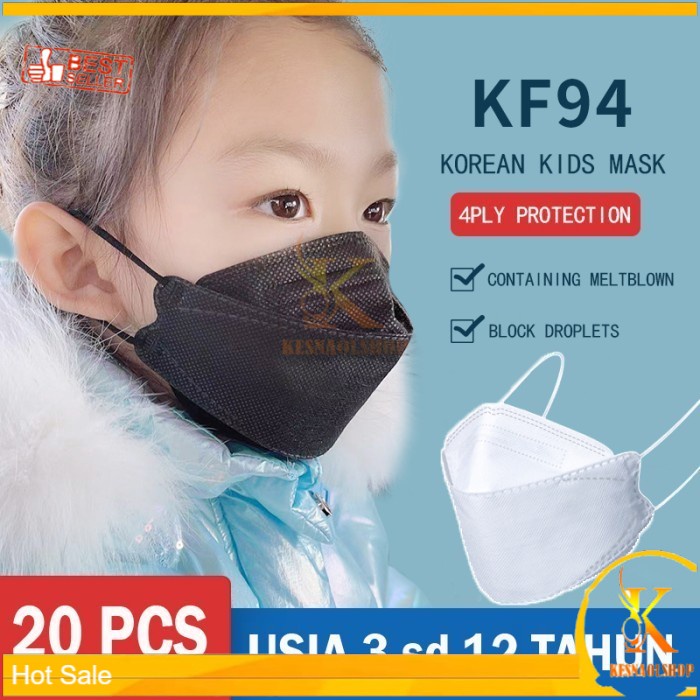 Masker Anak KF94 Careion Masker Anak Putih Masker KF94 Anak