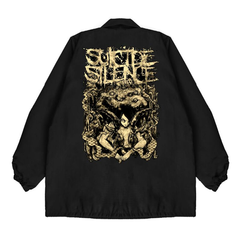 Jual WINDBREAKER SUICIDE SILENCE COACH JACKET METAL SUICIDR SILENCE