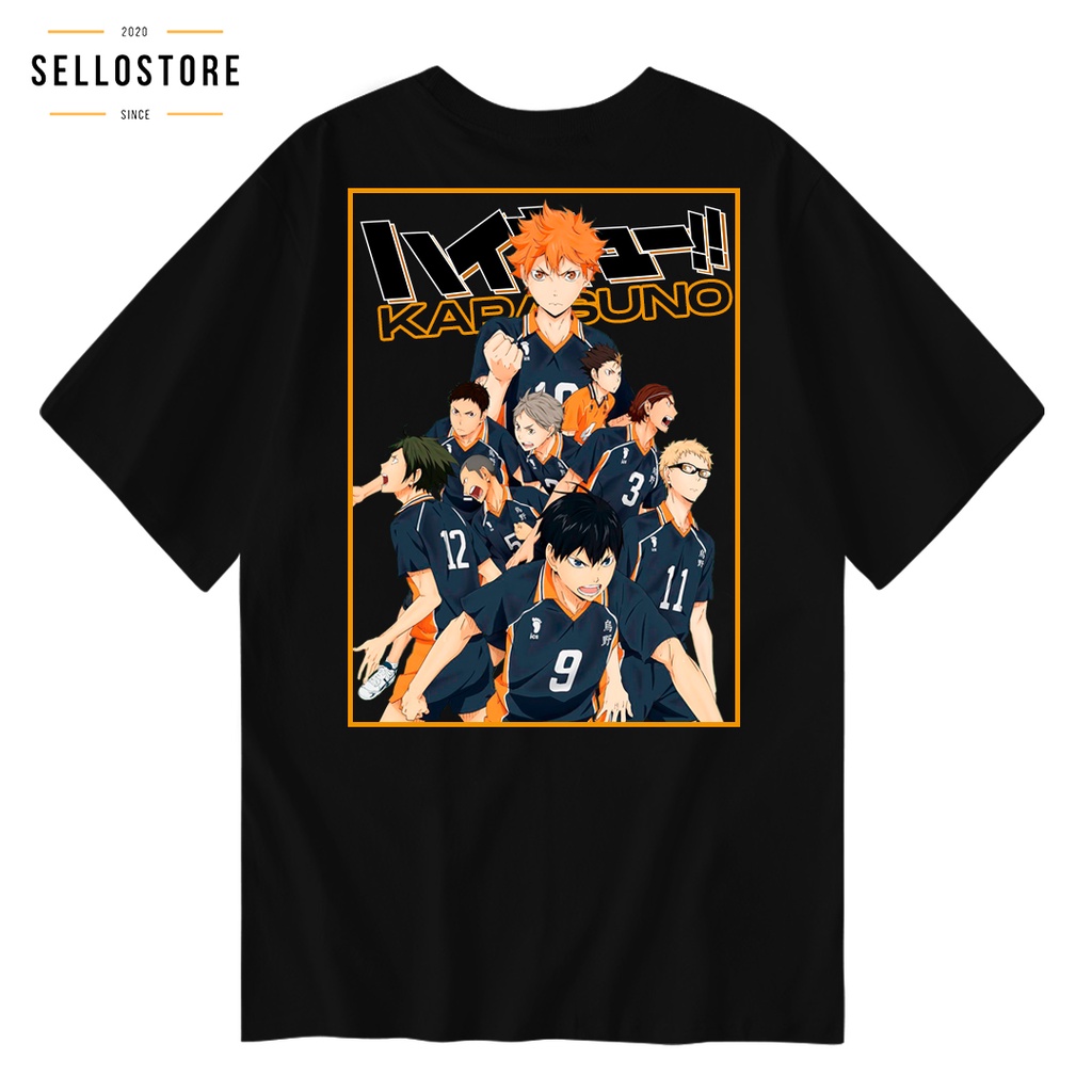 Kaos Haikyuu KARASUNO TEAM UP Kaos Anime haikyuu Baju Wibu Distro Jepang T shirt Anime Pria Wanita U