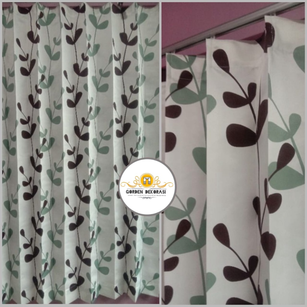 Gorden pintu jendela minimalis blackout bridal montero coklat hijau merah amanda abu kuning asoka hi