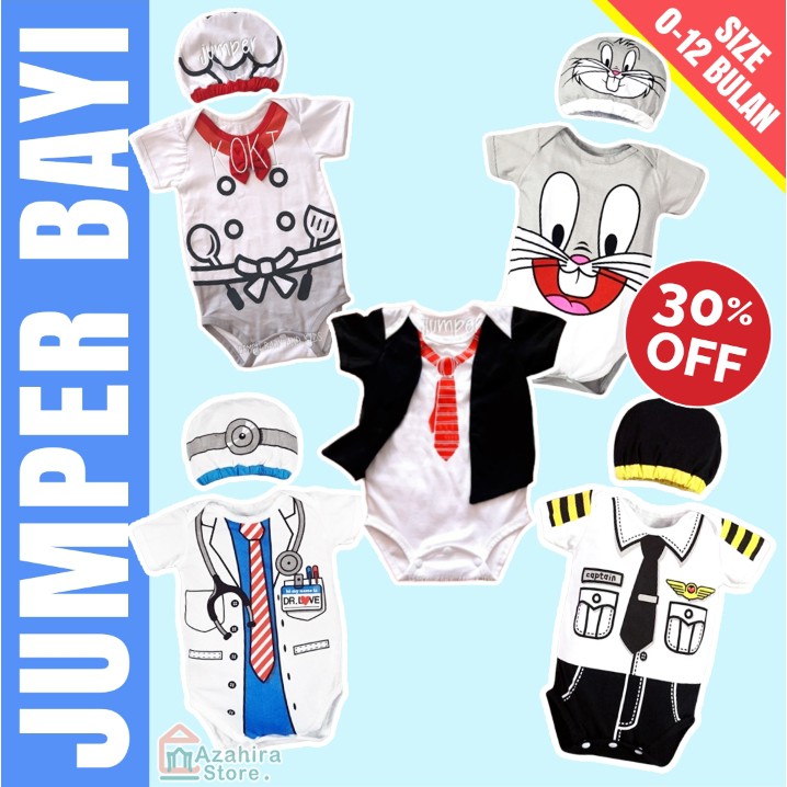 JUMPER BAYI KARAKTER MOTIF  LUCU BAHAN KAOS  ADEM Shopee 