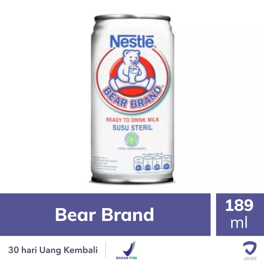 Bear Brand - 189 ml - Susu Beruang untuk Kesehatan - JOVEE