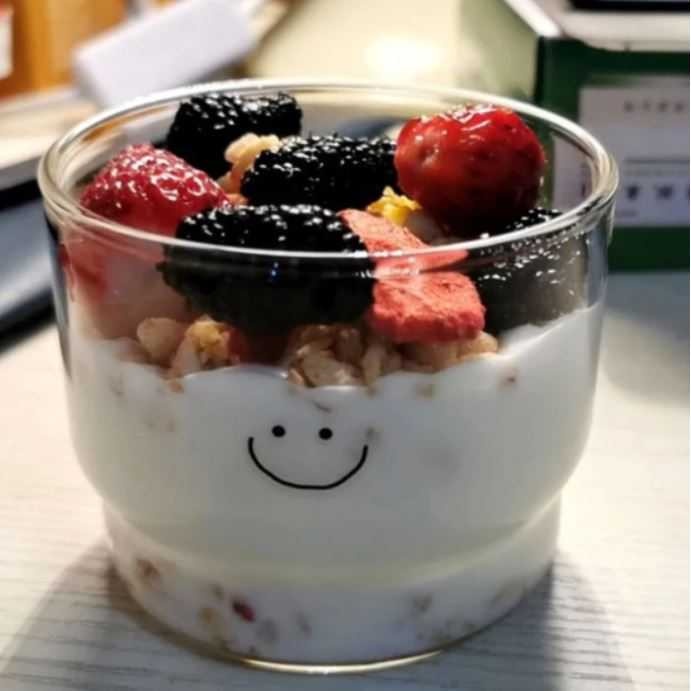 Gelas Unik Kopi Teh Minuman Borosilicate Glass 300ml KT012 Transparan-2