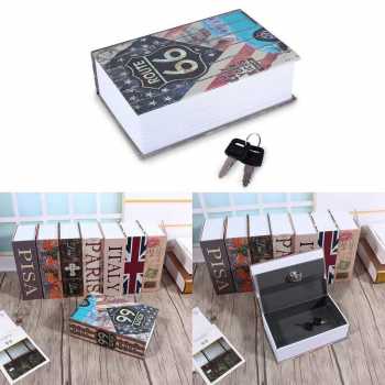 Kotak Buku Novel Safety Key Lock Box Hidden Storage / Brankas Mini Bentuk Buku Novel Dengan Kunci / Buku Brankas Mini Kecil Kotak Penyimpanan Uang Model Buku Novel / Brankas Buku Aman Samaran Tempat Penyimpanan Uang Perhiasan Emas Perak Barang Berharga