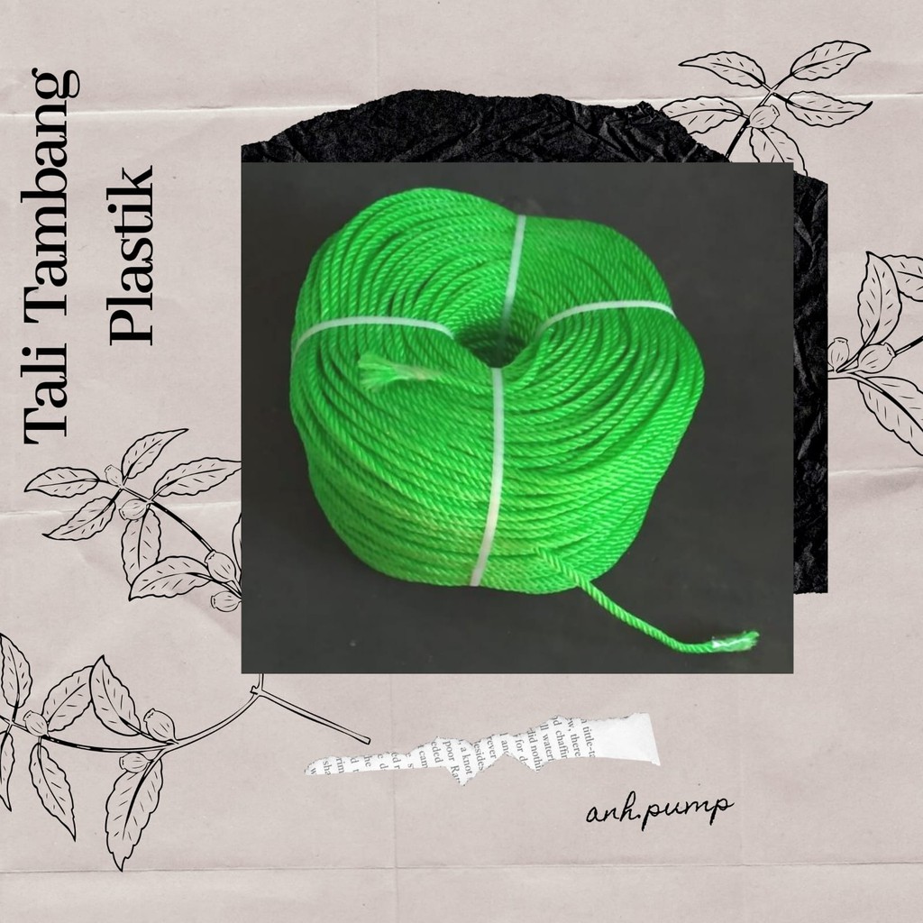 

TALI TAMBANG PLASTIK ROLL 4MM / 1.6 KG