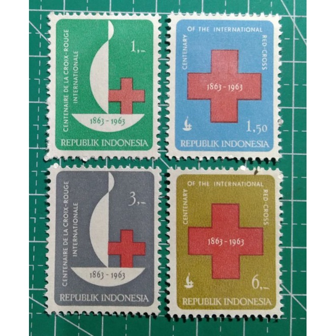 

Prangko Lawas RI Set Lengkap Seabad Palang Merah Thn 1963