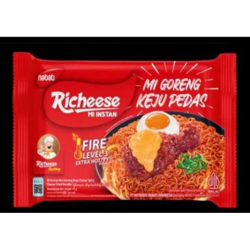 

mie richeese nabati level 3 goreng