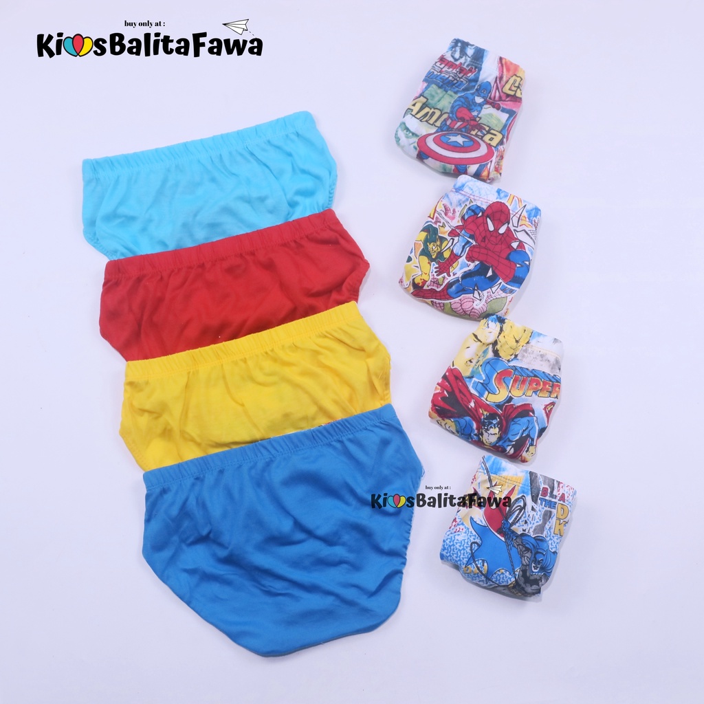 Celana Dalam 6-7 Tahun ( ISI 6 &amp; 12 PC ) / Underwear Anak Laki Celana Dalam Polos Adem