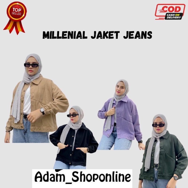 JAKET JEANS WANITA - MILLENIAL JACKET JEANS - JEANS WANITA - JAKET  WANITA - KOREAN STYLE