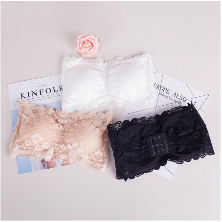 F8077  BRA KEMBEN BANDEAU TANPA TALI LACE BRA FASHION WANITA BRA MURAH BATAM IMPORT