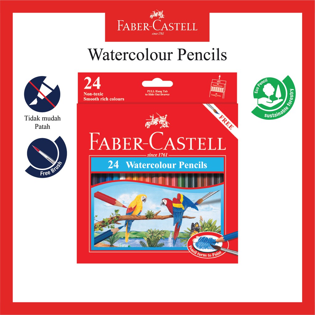 

Pensil Warna Watercolor 24 Warna Faber Castell