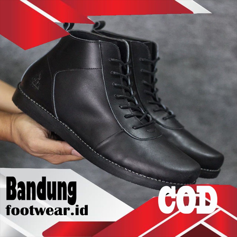 Sepatu Boots Pria Kulit WOLF GOLDEN Sepatu Kulit Boots Model Brodo Original HANDMADE