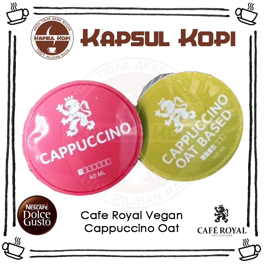 

Ecer KapsulKopi Cappuccino Oat Cafe Royal Import Nescafe Dolce Gusto Compatible