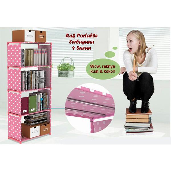 Rak Portable Buku / Stationery / Serba-Serbi 5 Susun