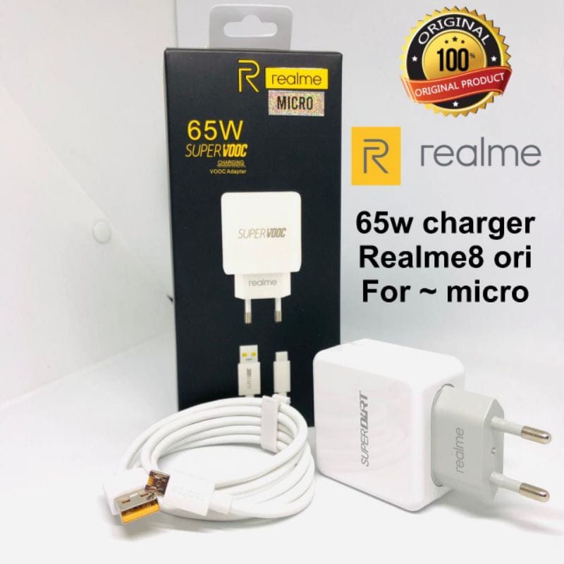 Charger REALME 8 USB ANDROID MICRO Casan REALME 8 65W 1USB ANDROID MICRO