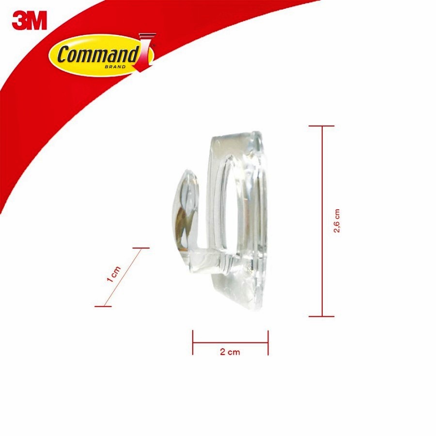 COMMAND 3M GANTUNGAN SERBAGUNA CLEAR 17006CLR - MINI HOOK