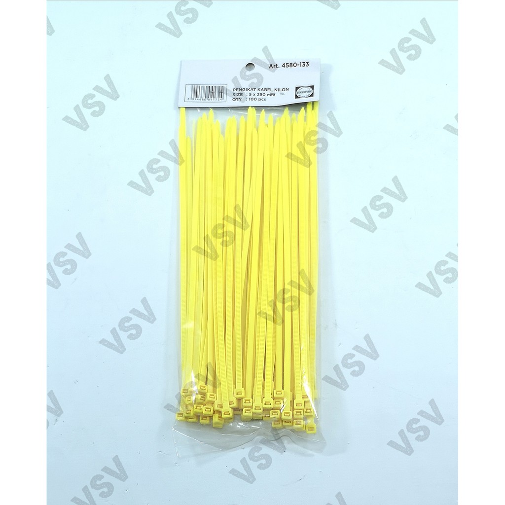 Hasston Kabel ties 5x250mm Kuning 4580-133 Nylon Cable ties
