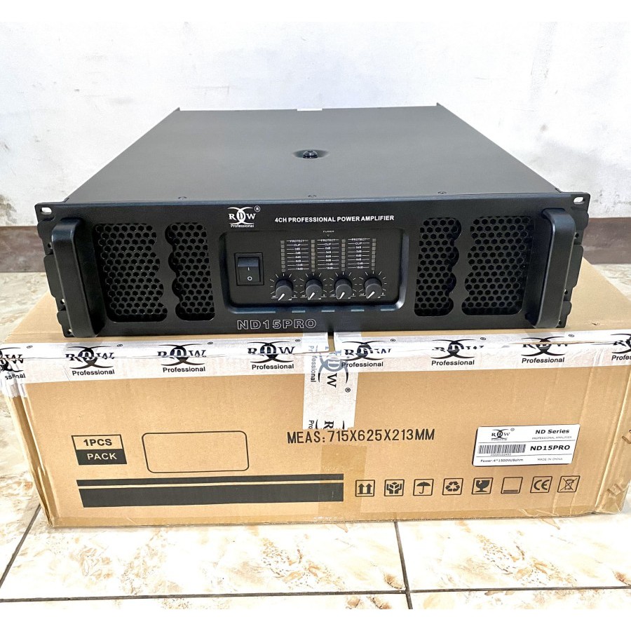 POWER AMPLIFIER RDW ND15PRO/ND15 PRO/ND 15PRO 4CH 1500 WATT ORIGINAL