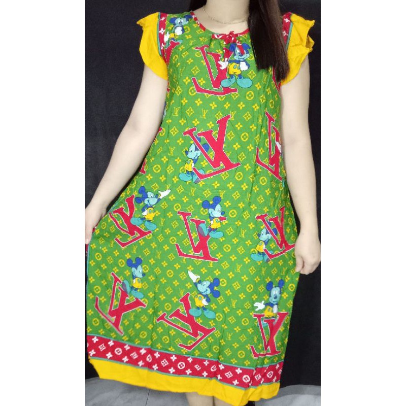 Daster gajah putih leher bulat LD 120/PJ 110