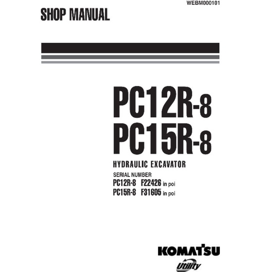 

shopm manual excavator komatsu PC12R-8 PC15R-8
