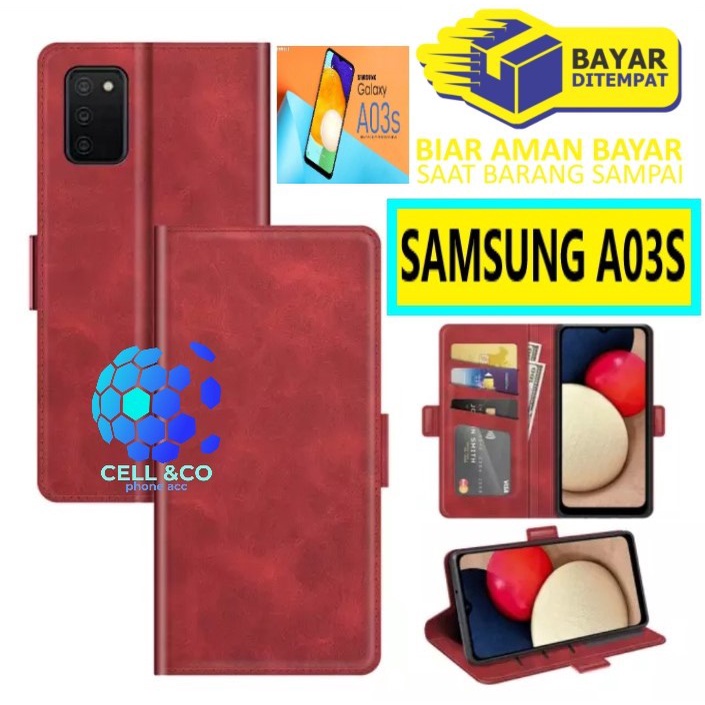 Flip cover SAMSUNG A03S Flip case buka tutup kesing hp casing flip case leather wallet