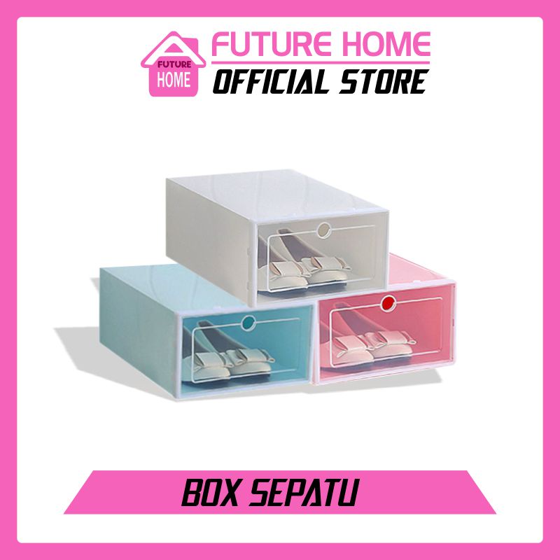 Kotak Box Sepatu Lipat Serbaguna Tempat Penyimpanan Sandal Shoes Storage Box minimalis portable