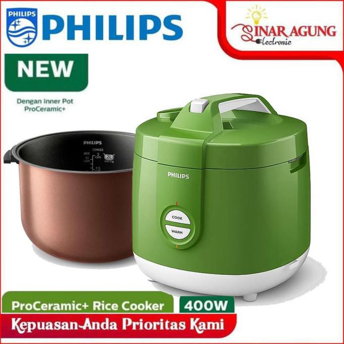 NEW / Philips Daily Collection Rice Cooker HD3131 / HD3131 / HD-3131 - GREEN / BERKUALITAS