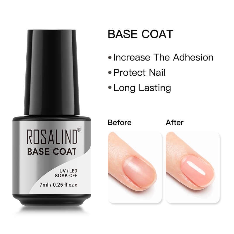 ROSALIND Base Coat &amp; Top Coat Nail Gel UV LED / Kutek / Cat Kuku